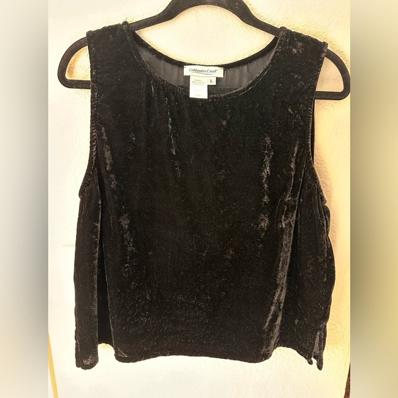 ColdWater Creek, women’s, black, velvet, tank. Size Large. - Picture 8 of 8